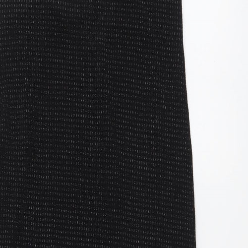 Quiz Womens Black Nylon Bodycon Size 12 V-Neck Pullover