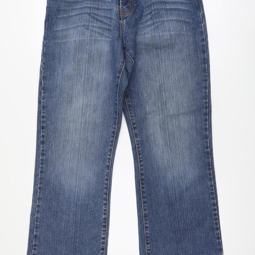 Hoi Polloi Mens Blue Cotton Straight Jeans Size 32 in L29 in Regular Button