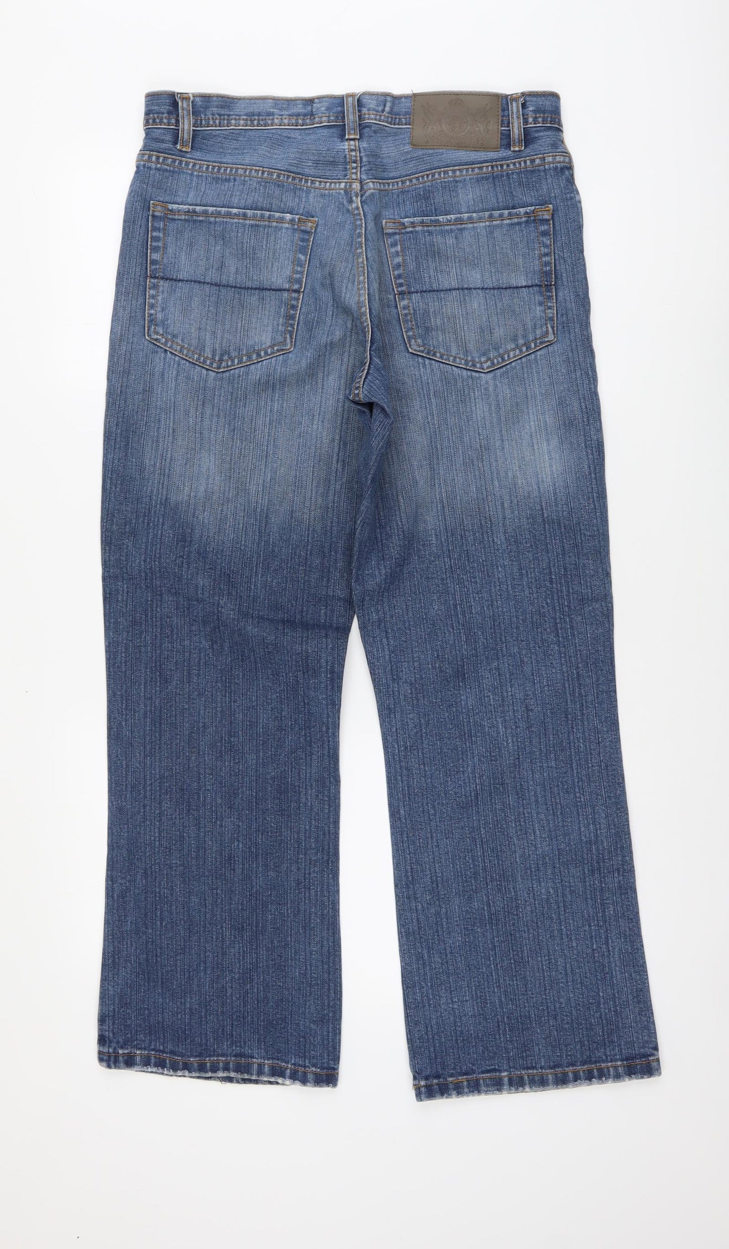 Hoi Polloi Mens Blue Cotton Straight Jeans Size 32 in L29 in Regular Button