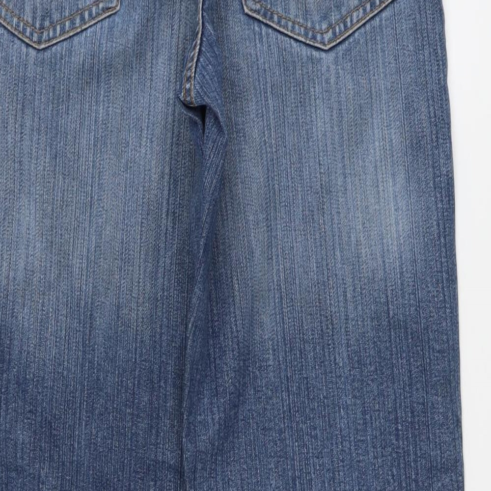 Hoi Polloi Mens Blue Cotton Straight Jeans Size 32 in L29 in Regular Button