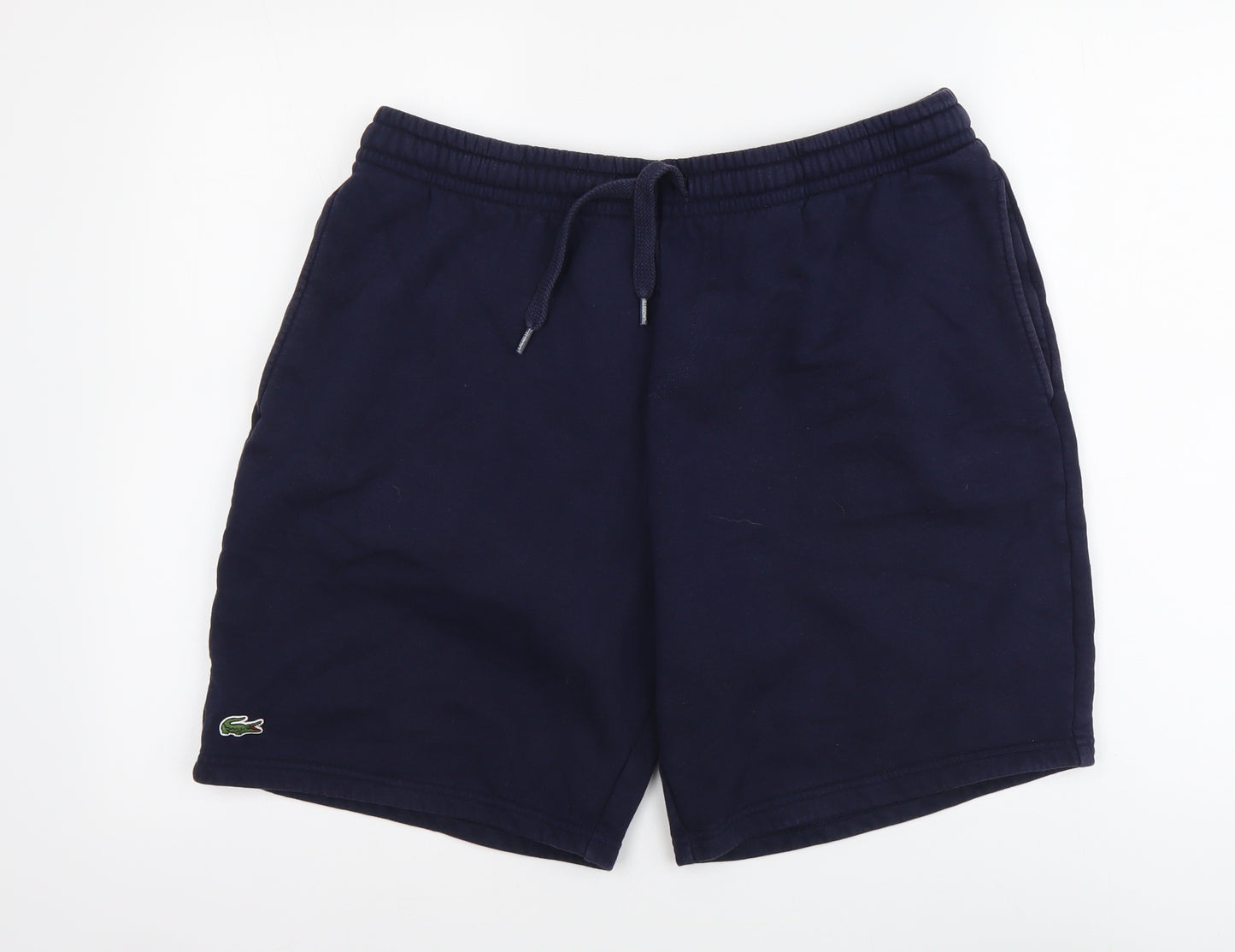 Lacoste Mens Blue Cotton Bermuda Shorts Size XL L7 in Regular Drawstring