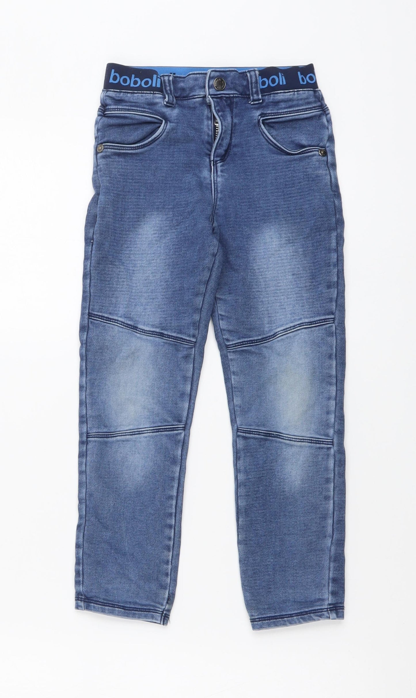 Boboli Boys Blue Cotton Skinny Jeans Size 5 Years Regular Button