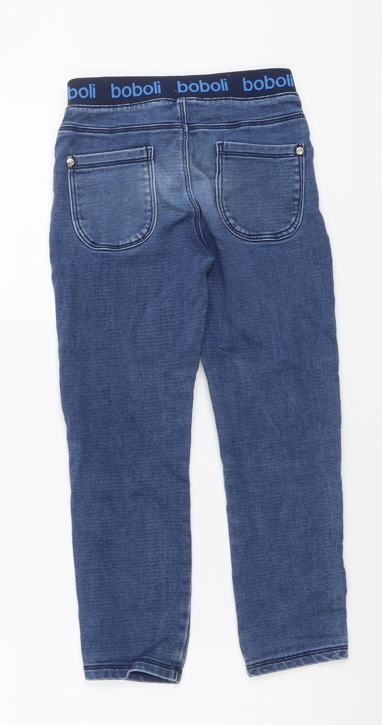 Boboli Boys Blue Cotton Skinny Jeans Size 5 Years Regular Button