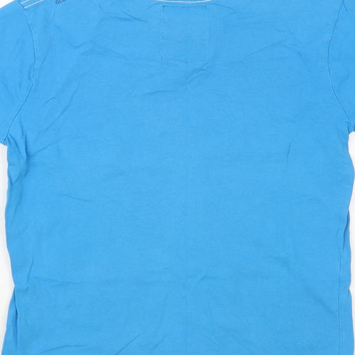 Ripstop Boys Blue Cotton Pullover T-Shirt Size 9-10 Years Crew Neck Pullover - Tiger