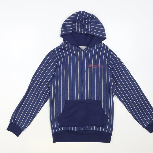 Studio Boys Blue Striped Cotton Pullover Hoodie Size 10-11 Years Pullover - Legendary Squad
