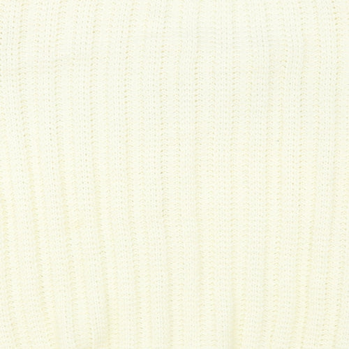 Dunnes Stores Womens Ivory Round Neck Acrylic Cardigan Jumper Size 14