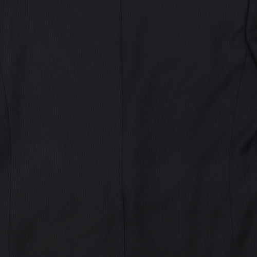 Daniel Grahame Mens Black Striped Polyester Jacket Blazer Size 42