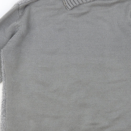 Fay Louise Womens Grey Roll Neck Acrylic Pullover Jumper Size M