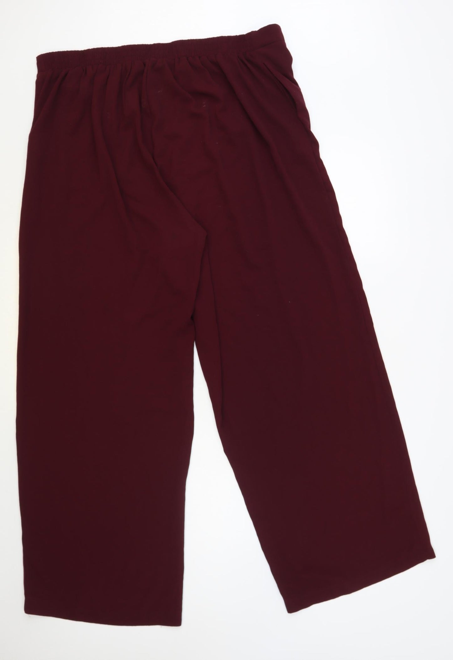 New Look Womens Purple Polyester Trousers Size 22 L32 in Regular