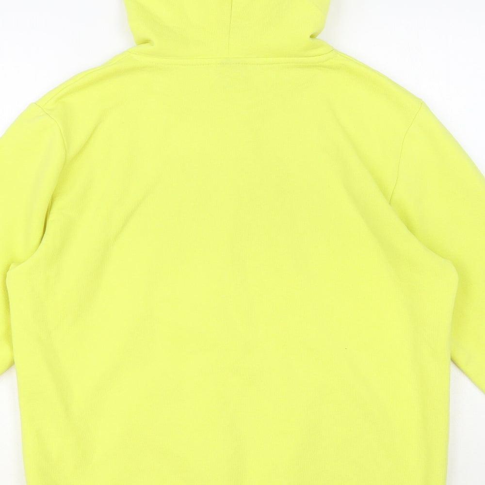 Primark Mens Yellow Cotton Pullover Hoodie Size M - Rick and Morty