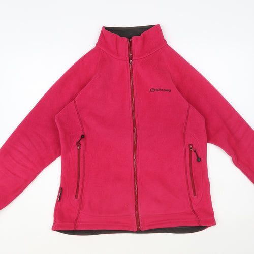 Sprayway Womens Pink Polyester Full Zip Sweatshirt Size 10 Zip