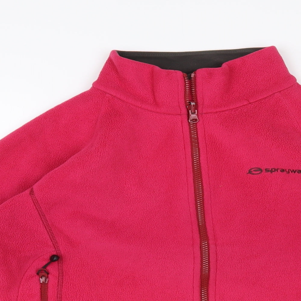 Sprayway Womens Pink Polyester Full Zip Sweatshirt Size 10 Zip