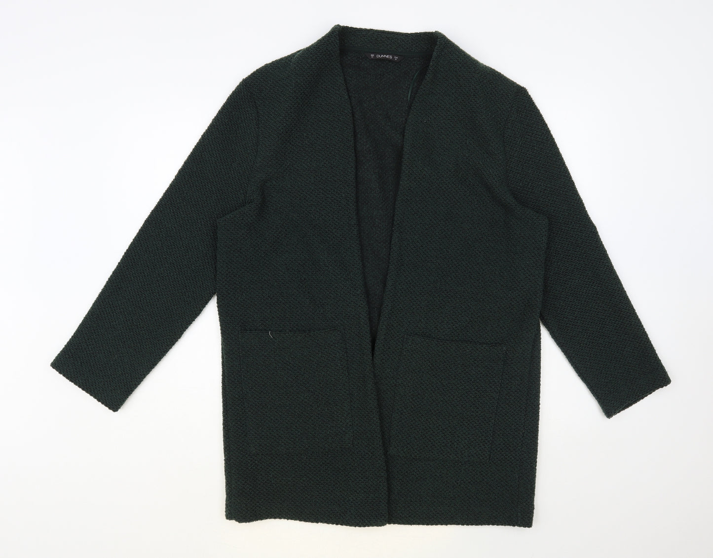 Dunnes Stores Womens Green V-Neck Polyester Cardigan Jumper Size M