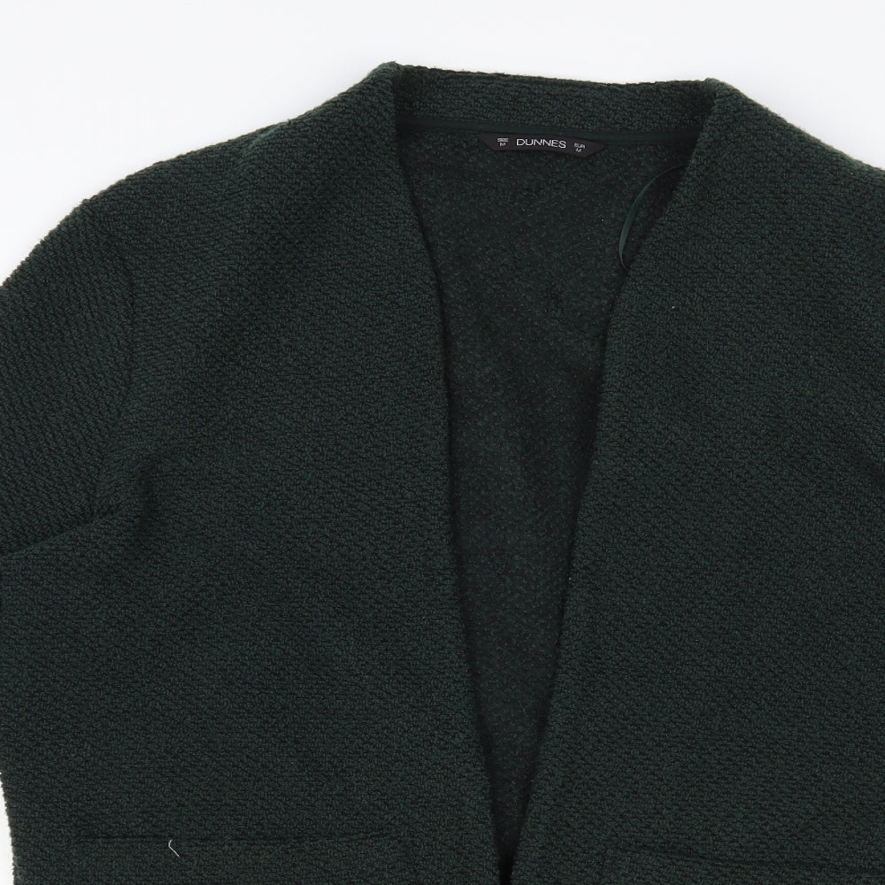 Dunnes Stores Womens Green V-Neck Polyester Cardigan Jumper Size M