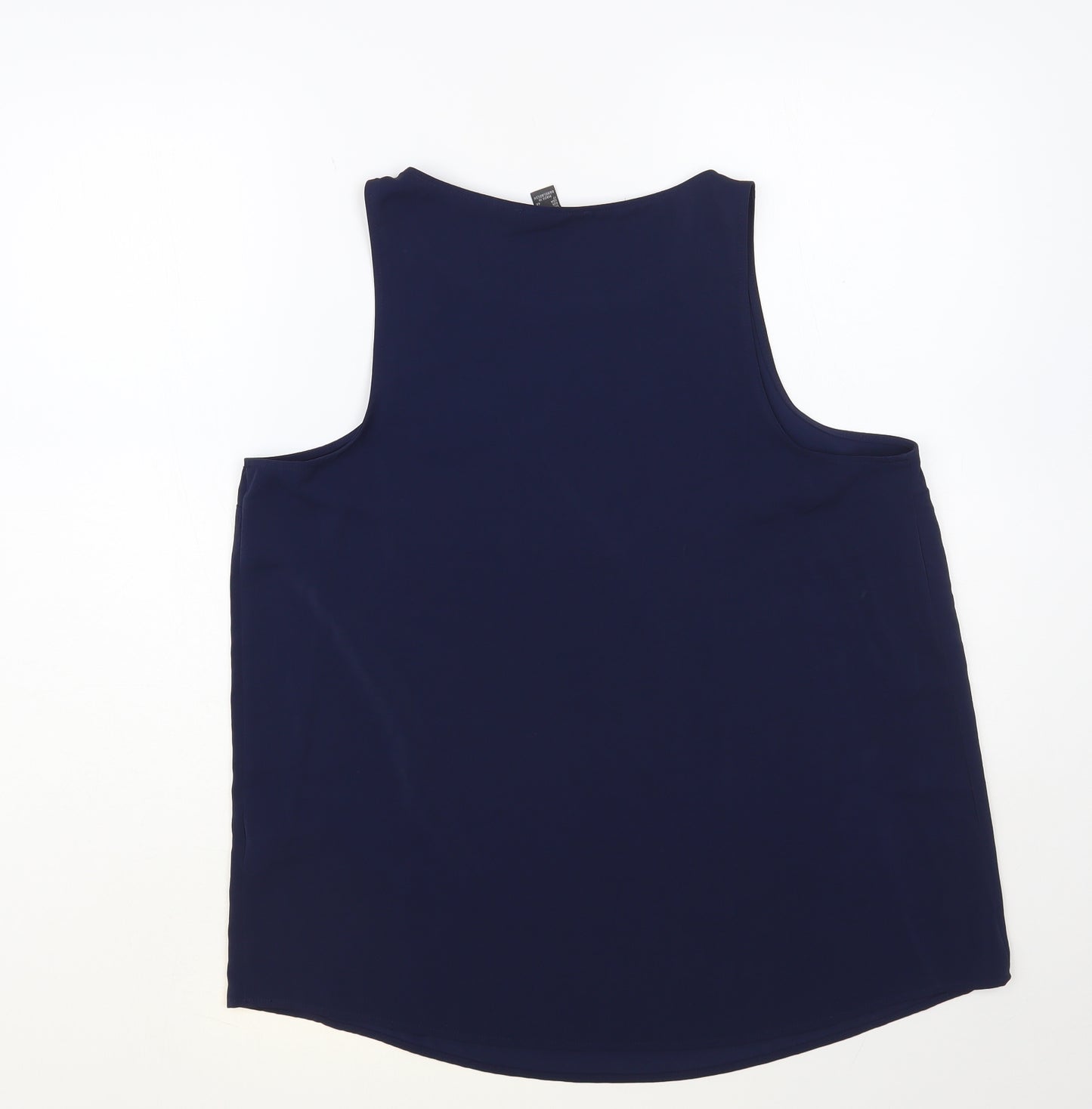 Primark Womens Blue Polyester Basic Tank Size 16 Round Neck