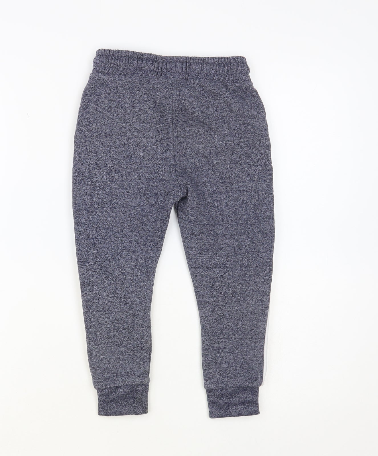 F&F Boys Blue Cotton Jogger Trousers Size 3-4 Years Regular Drawstring