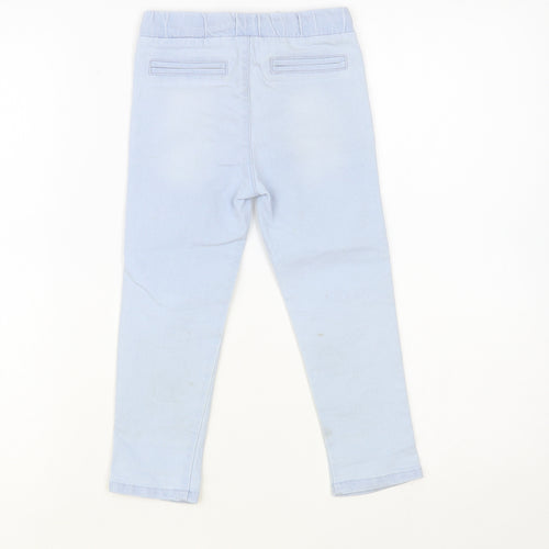 So Cute Girls Blue Cotton Straight Jeans Size 2-3 Years Regular Drawstring - Smile Everyday
