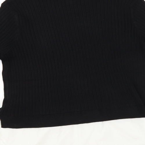 Primark Womens Black Crew Neck Acrylic Pullover Jumper Size M