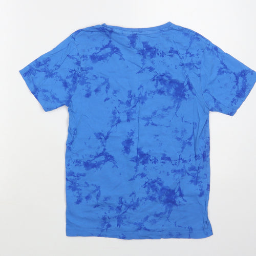 NEXT Boys Blue Cotton Pullover T-Shirt Size 9 Years Crew Neck Pullover - Lemur