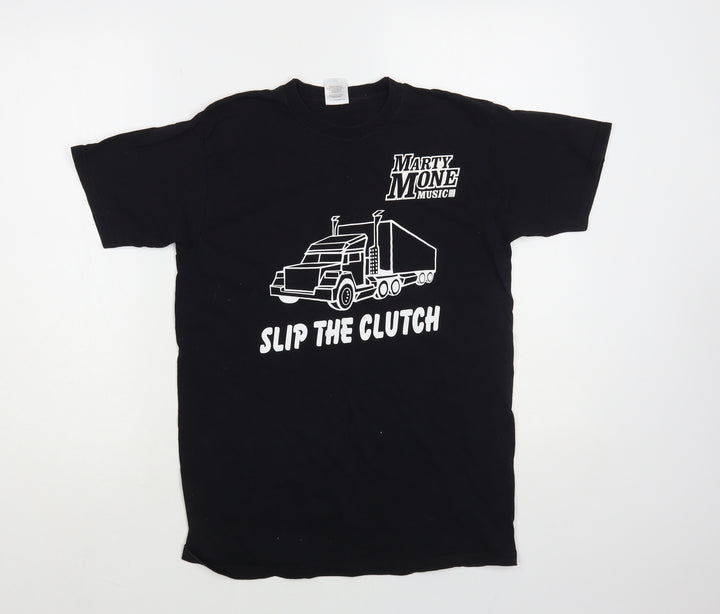 Fruit of the Loom Womens Black Cotton Basic T-Shirt Size S Crew Neck - Marty Mone