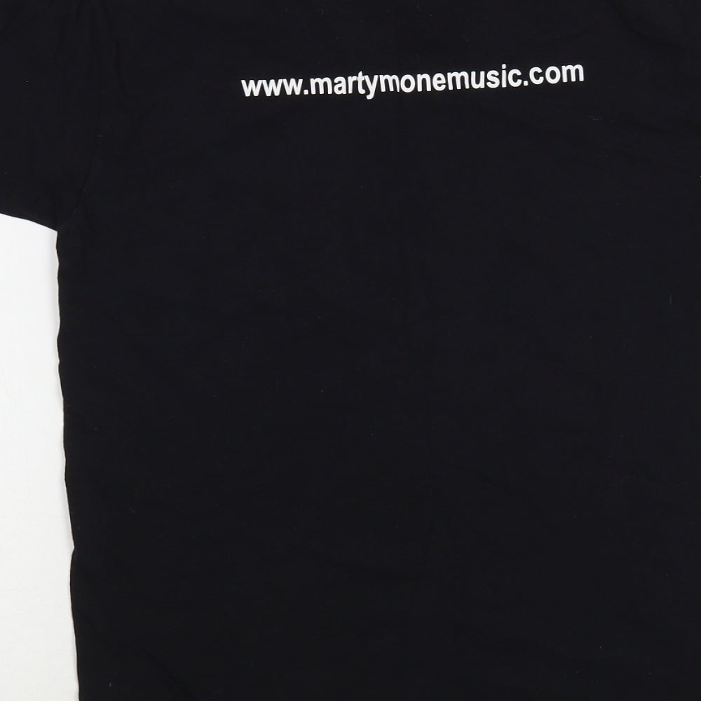 Fruit of the Loom Womens Black Cotton Basic T-Shirt Size S Crew Neck - Marty Mone
