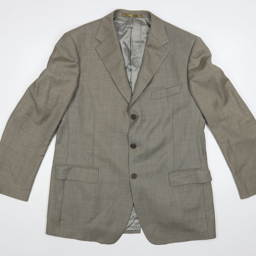Marks and Spencer Mens Grey Wool Jacket Blazer Size 42