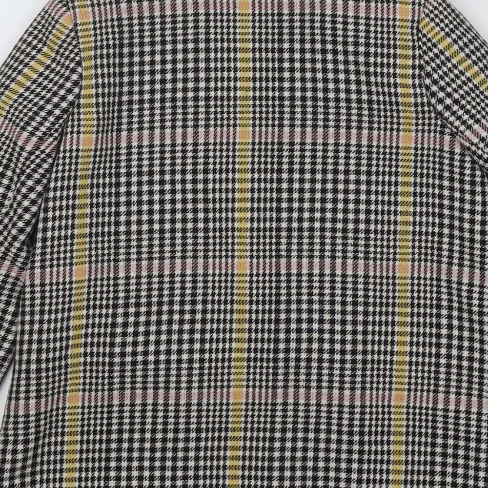 F&F Girls Multicoloured Plaid Jacket Blazer Size 8-9 Years Button