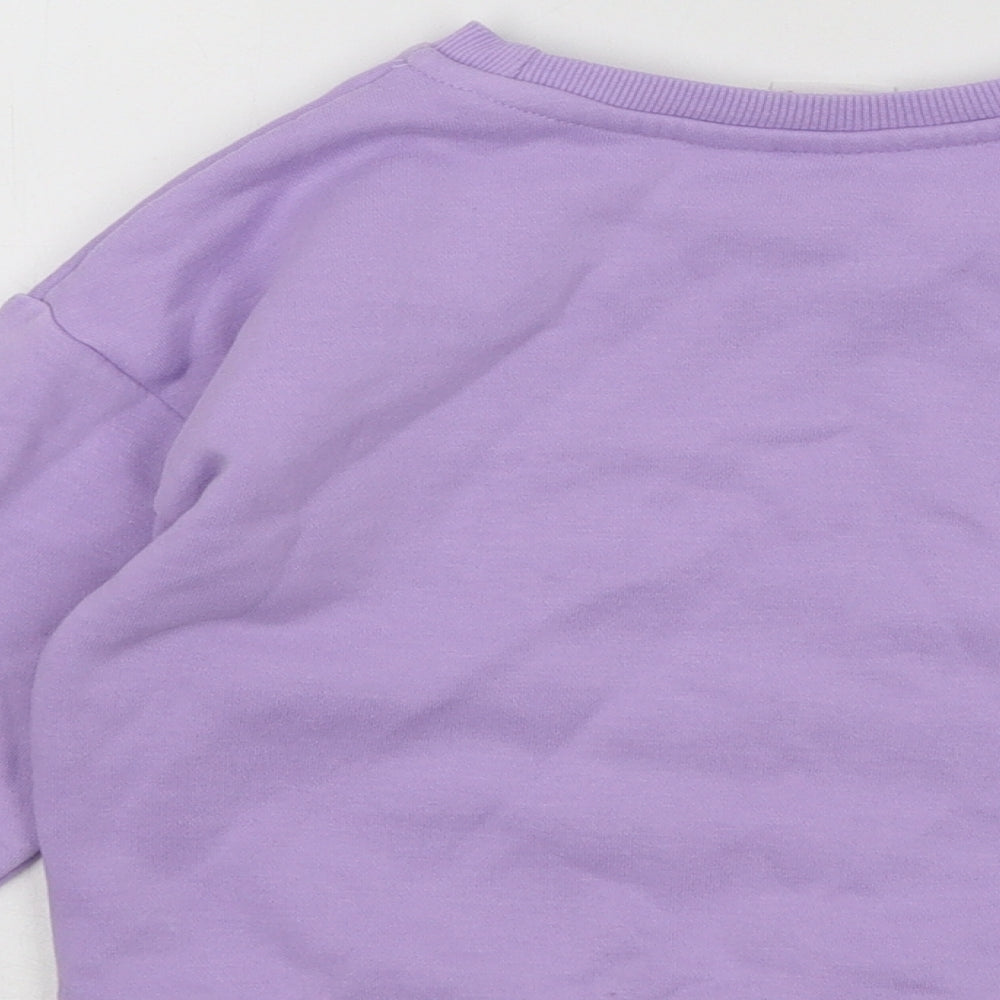 Primark Girls Purple Cotton Pullover Sweatshirt Size 3-4 Years Pullover - Disney Cinderella