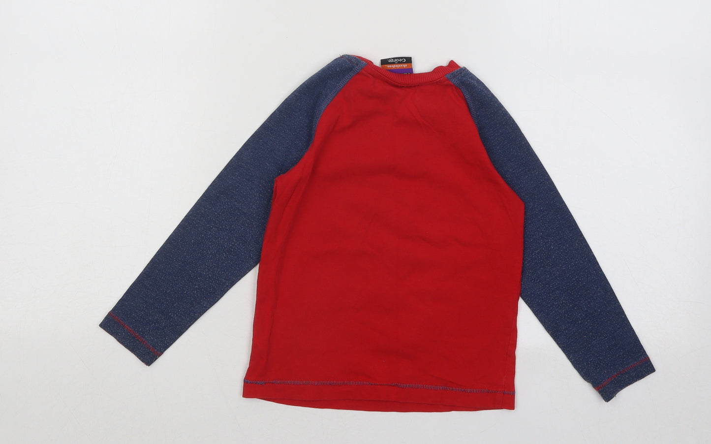 George Boys Red Cotton Basic T-Shirt Size 2-3 Years Round Neck Pullover - Teenage Mutant Ninja Turtles