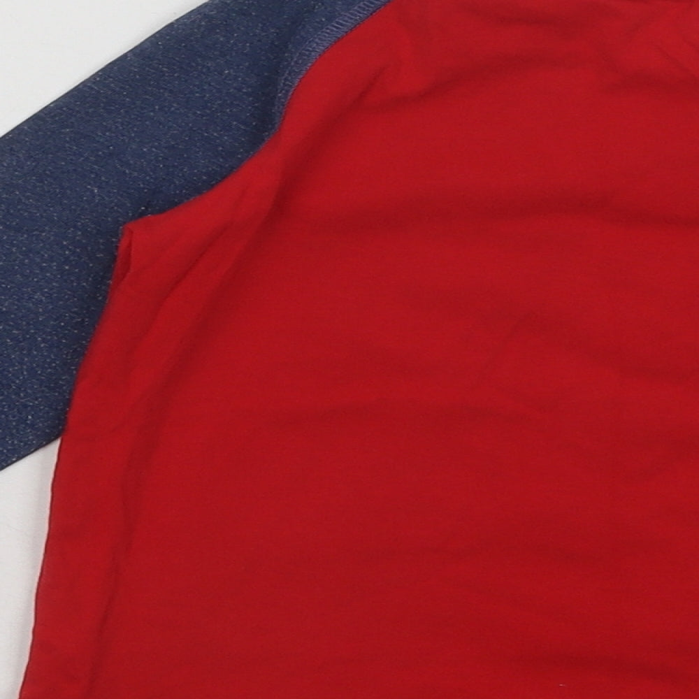 George Boys Red Cotton Basic T-Shirt Size 2-3 Years Round Neck Pullover - Teenage Mutant Ninja Turtles