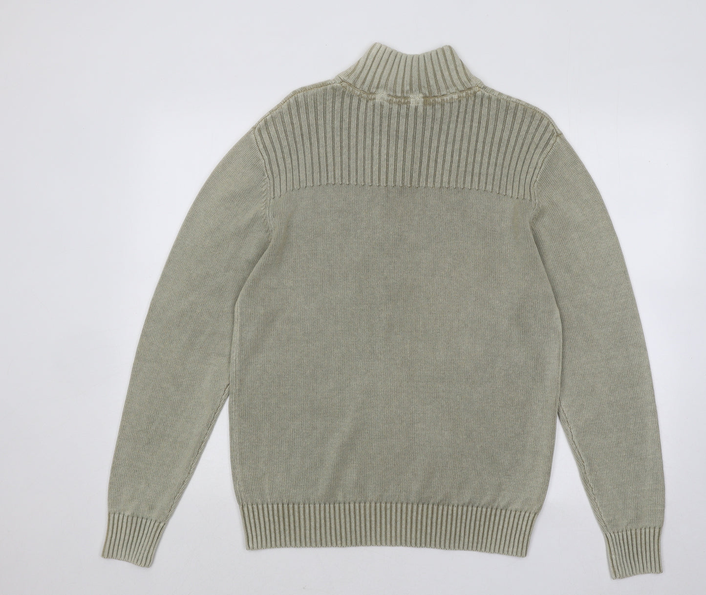 Method Mens Green Mock Neck Rayon Pullover Jumper Size M