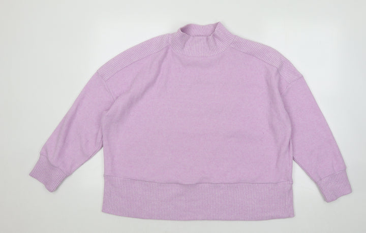 Dunnes Stores Womens Purple Mock Neck Polyester Pullover Jumper Size L