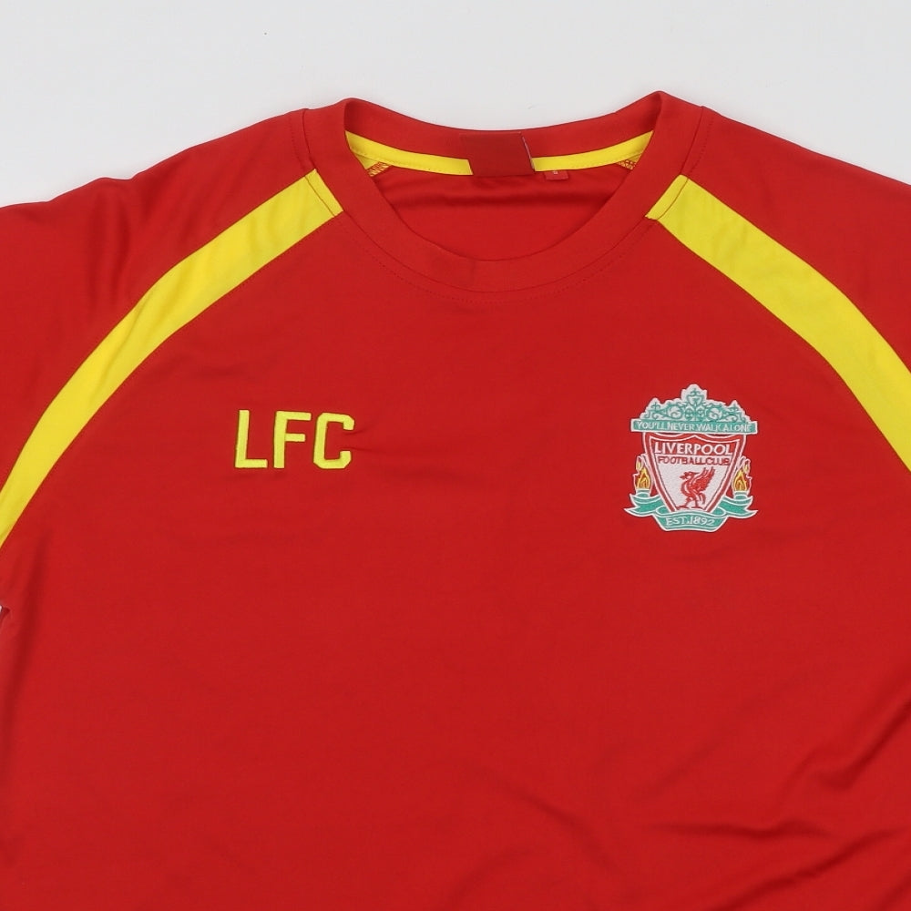 Liverpool FC Mens Red Polyester T-Shirt Size S Round Neck - Liverpool FC