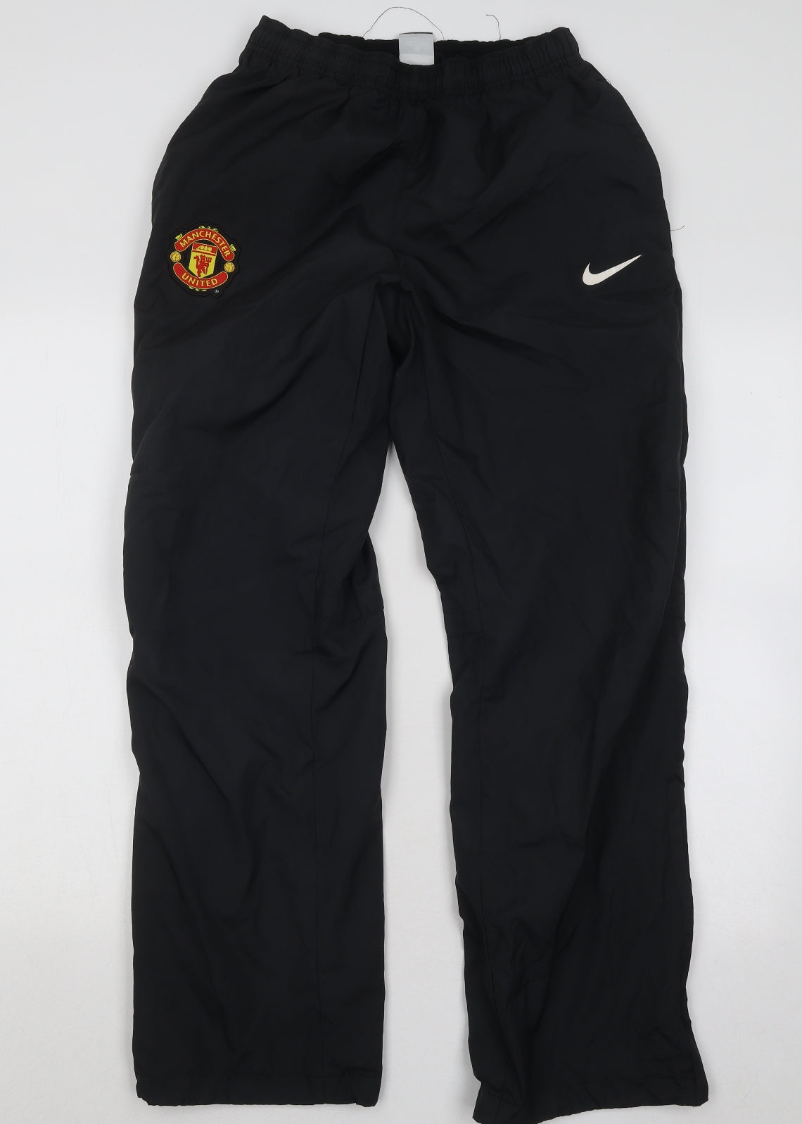 Nike Mens Black Polyester Jogger Trousers Size S L28 in Regular Drawstring - Manchester United