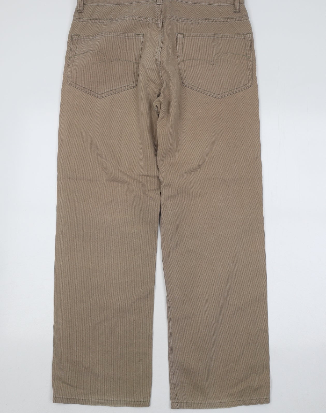 Lee Cooper Mens Brown Cotton Chino Trousers Size 34 in L32 in Regular Button