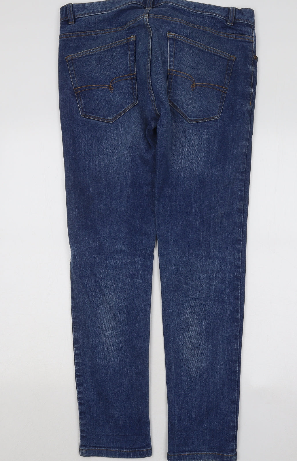 NEXT Mens Blue Cotton Straight Jeans Size 34 in L29 in Regular Button