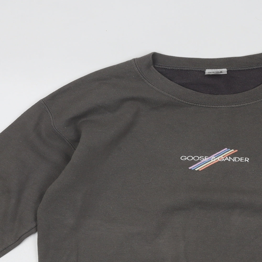 Goose and Gander Womens Grey Cotton Pullover Sweatshirt Size S Pullover