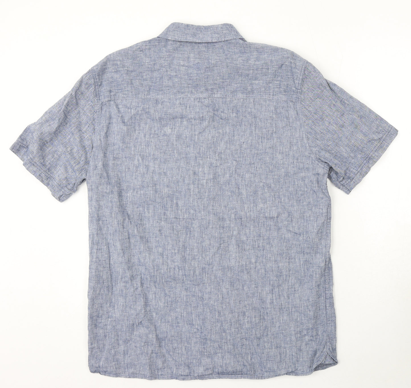 Fatface Mens Blue Cotton Button-Up Size M Collared Button