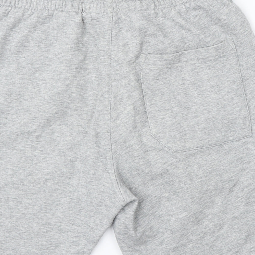 Divided by H&M Mens Grey Cotton Sweat Shorts Size M L7 in Regular Drawstring