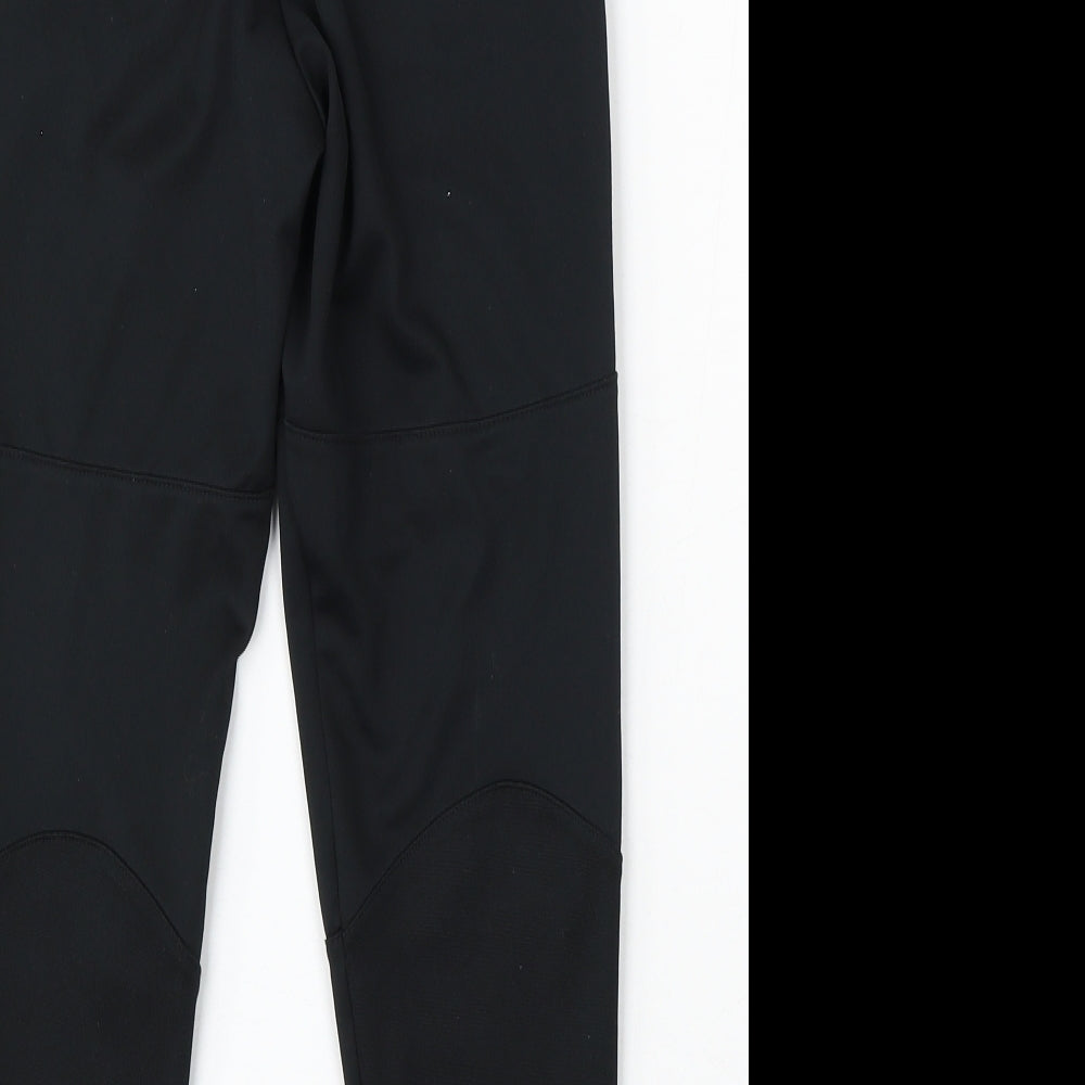 Nike Boys Black Polyester Jogger Trousers Size 8-9 Years Regular Drawstring - Dri Fit