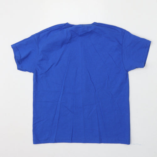 Rangers Boys Blue Cotton Basic T-Shirt Size 7-8 Years Round Neck - Rangers FC Academy