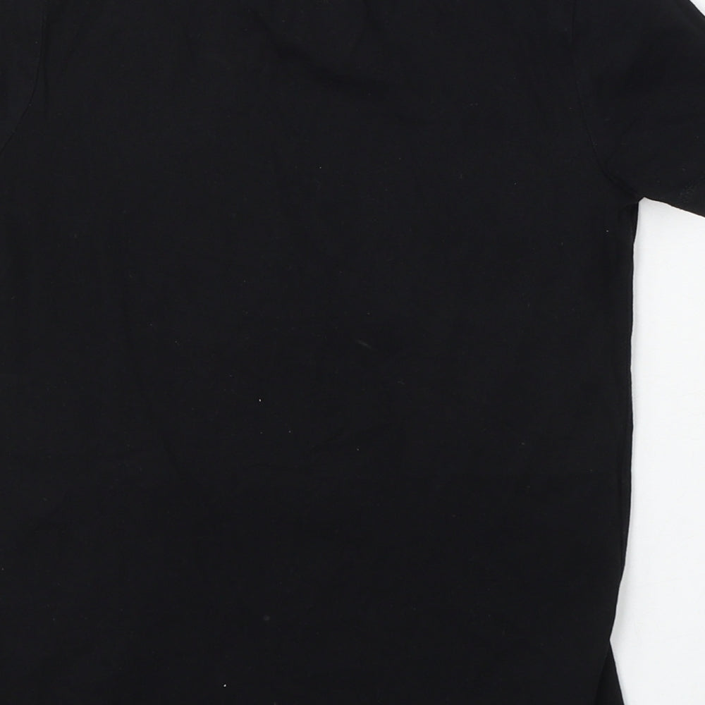 F&F Boys Black Cotton Basic T-Shirt Size 7-8 Years Round Neck - Game Mode