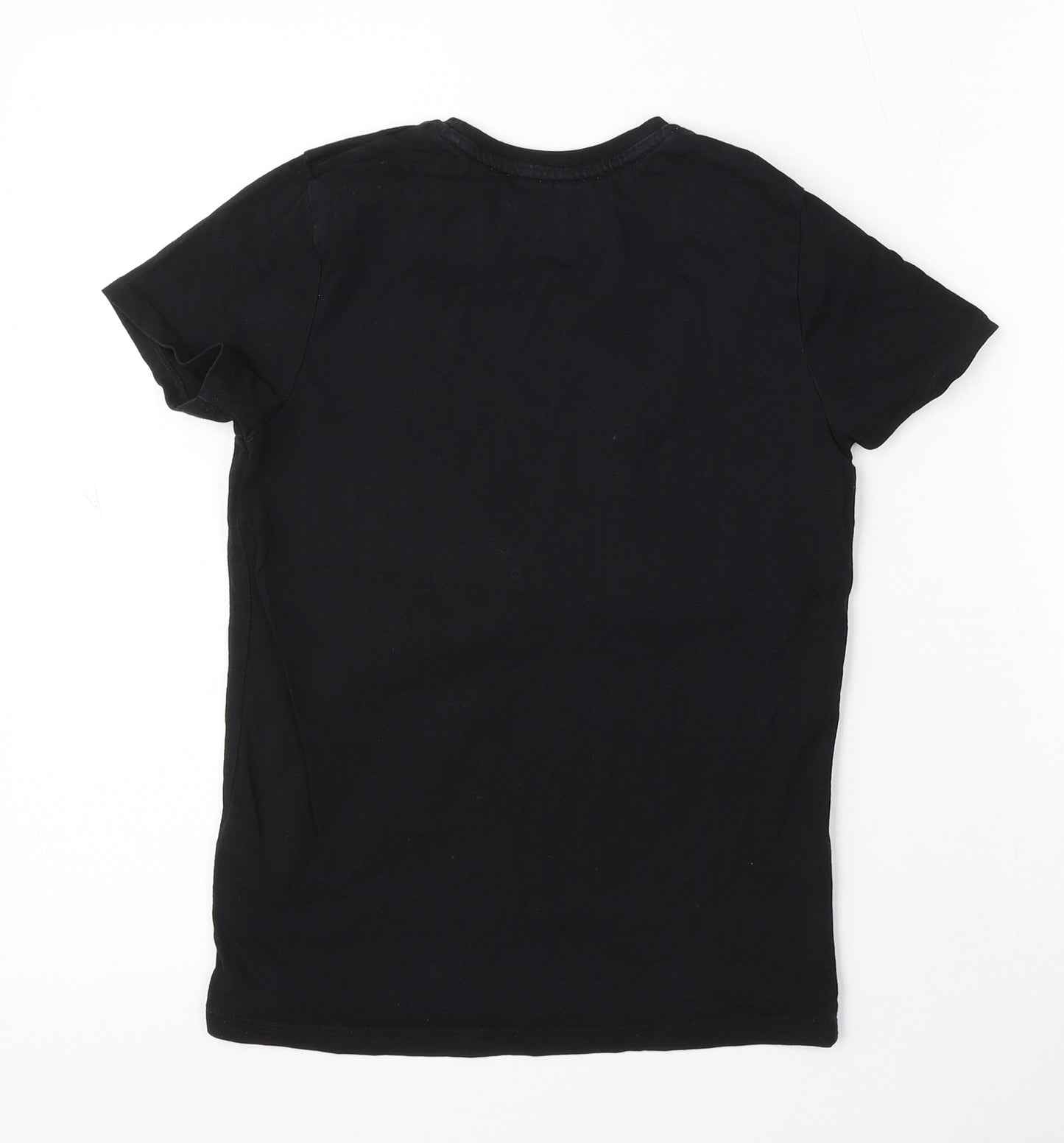 Primark Boys Black Cotton Basic T-Shirt Size S Round Neck - Fortnite