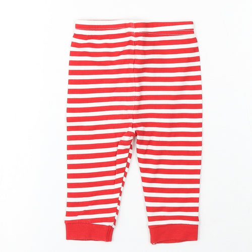 George Girls Multicoloured Striped Cotton Jogger Trousers Size 3-6 Months