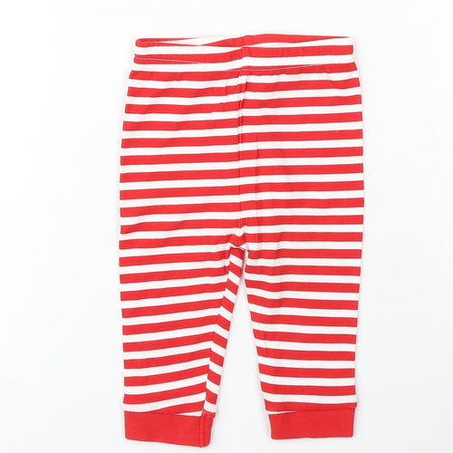 George Girls Multicoloured Striped Cotton Jogger Trousers Size 3-6 Months