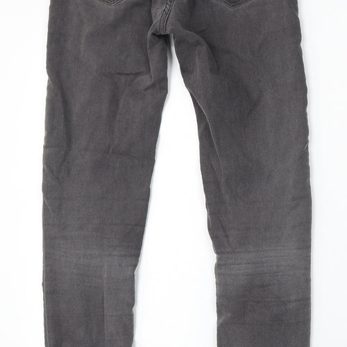 Pull&Bear Womens Grey Cotton Skinny Jeans Size 4 L29 in Regular Button