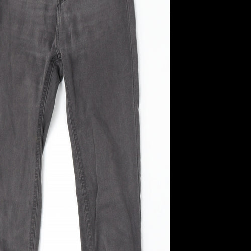 Pull&Bear Womens Grey Cotton Skinny Jeans Size 4 L29 in Regular Button
