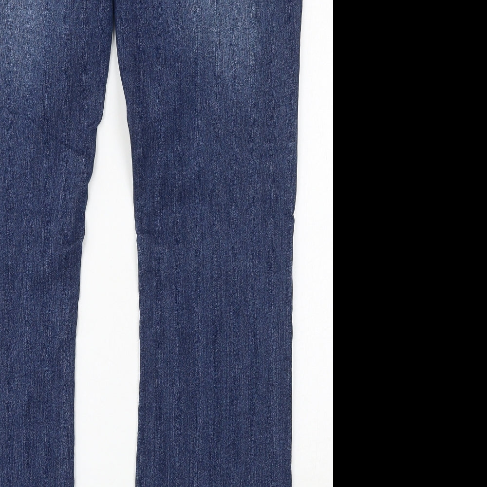 Denim & Co. Womens Blue Cotton Bootcut Jeans Size 18 L32 in Regular Button