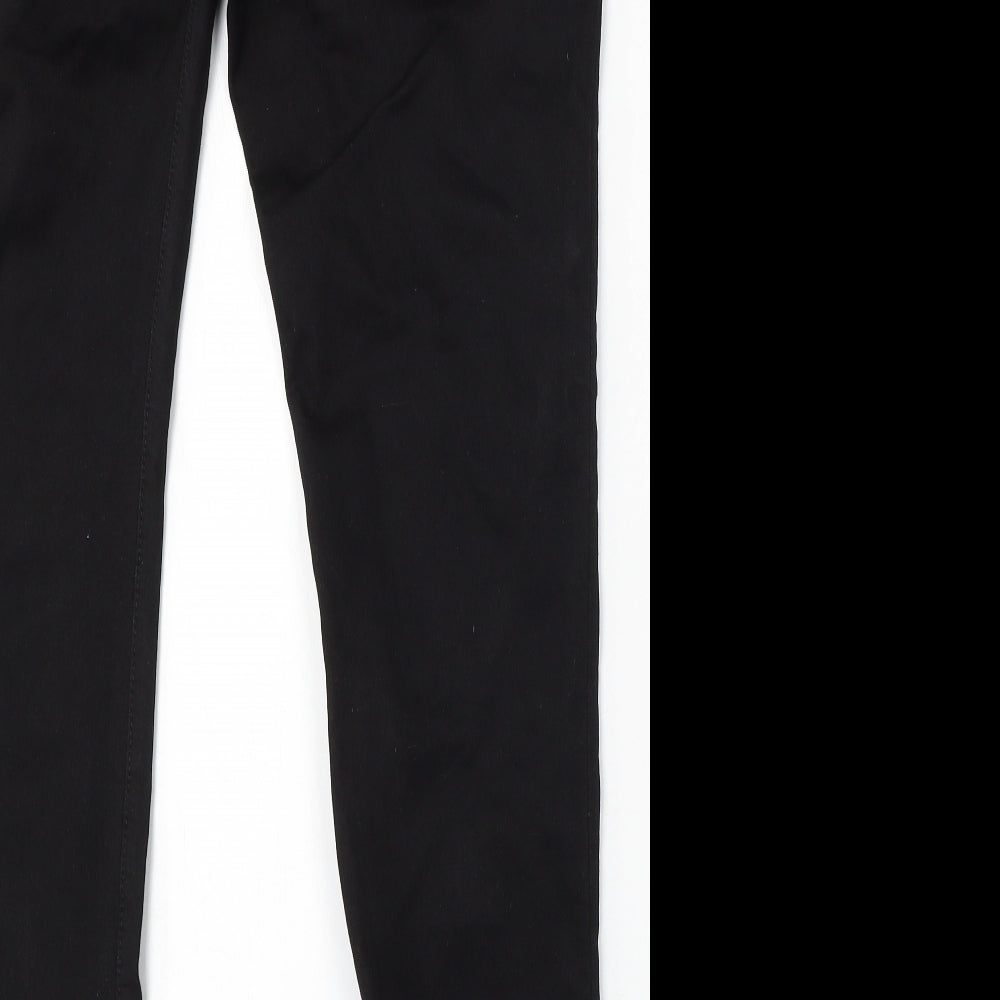 NEXT Mens Black Cotton Skinny Jeans Size 32 L32 in Regular Button