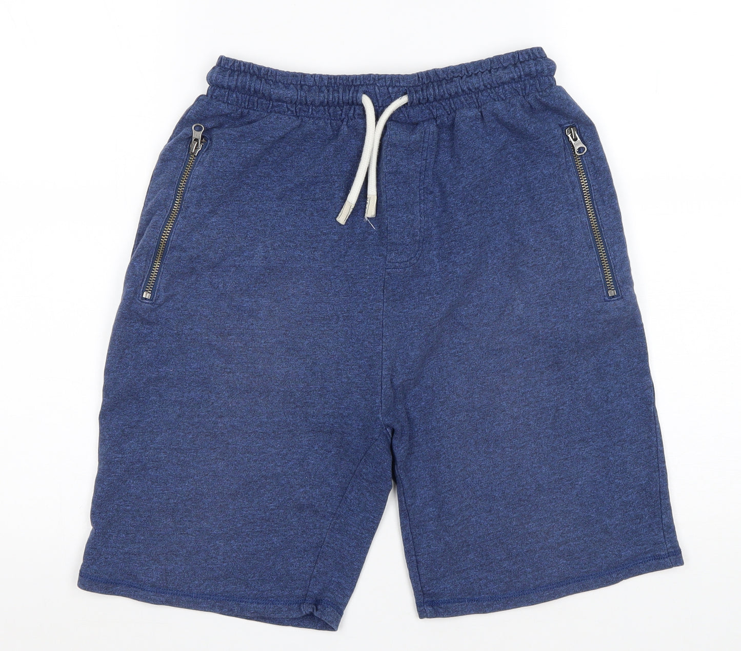 NEXT Boys Blue 100% Cotton Sweat Shorts Size 15 Years Regular Drawstring